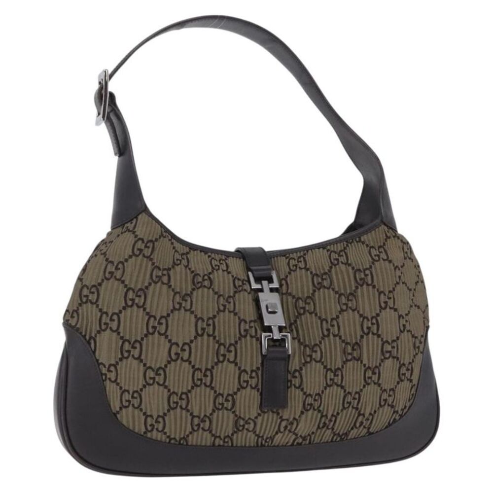 Gucci Jackie Gg Canvas Brown Canvas Tote Bag Bag